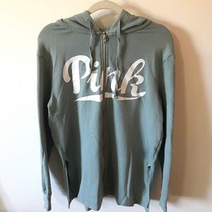 Pink Zip Up Hoodie Size Medium